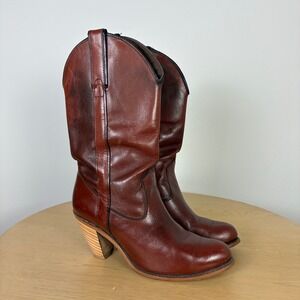 Capezio Western Heeled Boot Women's 7 Cowgirl Boho Retro Cowboy Rodeo Festival